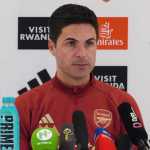Mikel Arteta dalam konferensi pers Arsenal