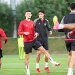 Ivar Jenner dalam Sesi Latihan Timnas Indonesia di Qatar