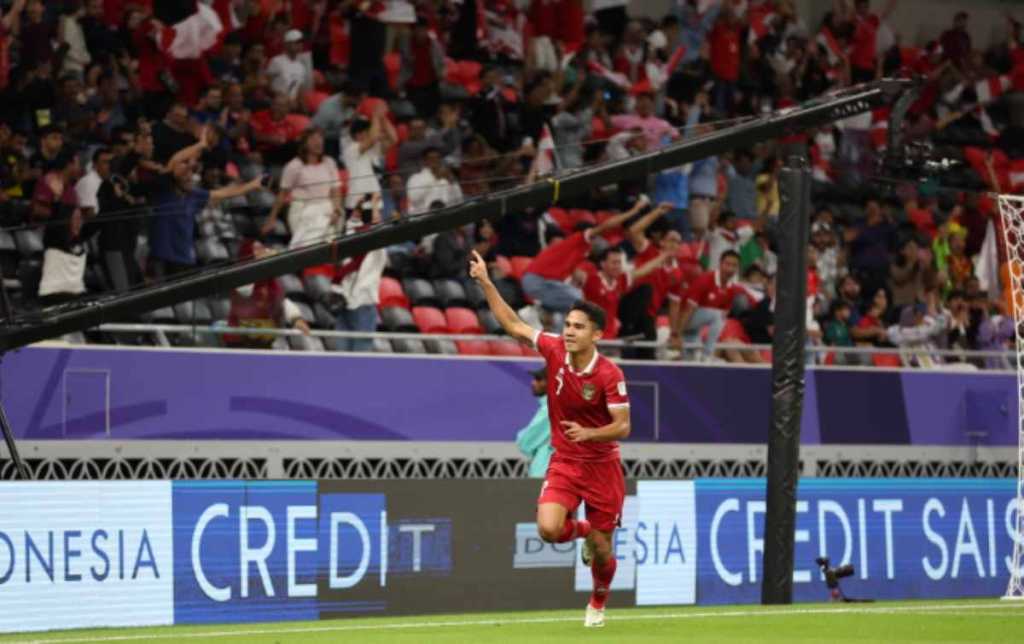 Marselino Ferdinan Usai Mencetak Gol untuk Indonesia ke Gawang Irak