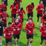 Sesi latihan Timnas Indonesia di Qatar