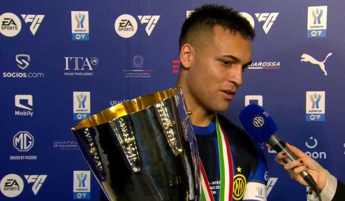Lautaro Martinez Sangat Bangga Usai Kemenangan Hattrick di Piala Super Italia