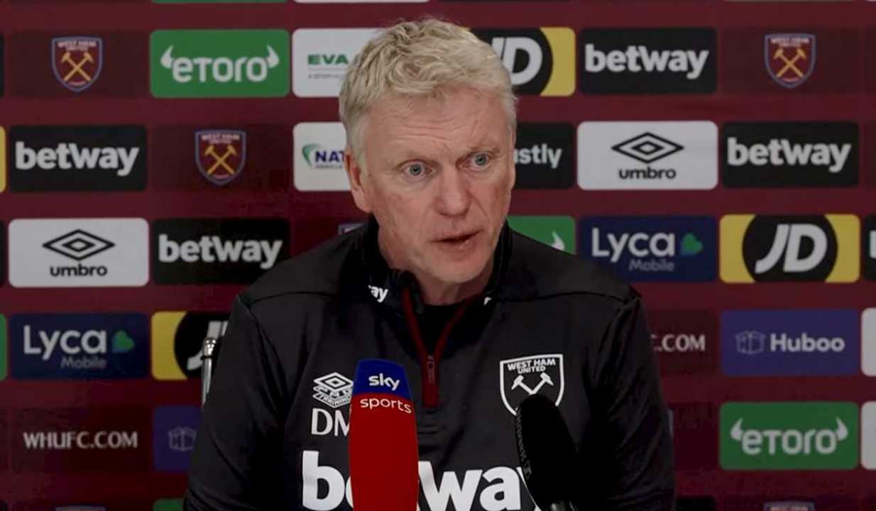 David Moyes dalam konferensi pers West Ham