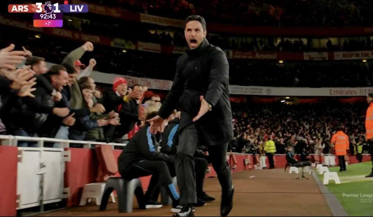 Mikel Arteta rayakan kemenangan Arsenal