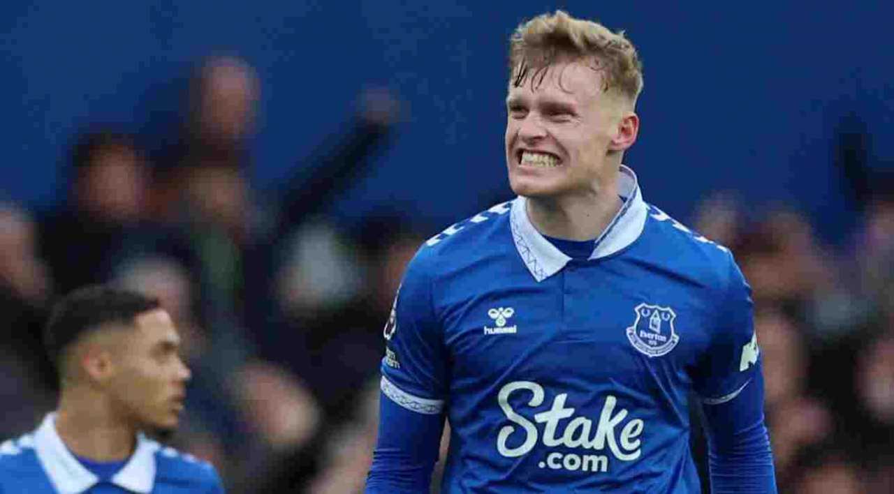 Jarred Branthwaite merayakan gol ke gawang Tottenham pada laga 3 Februari 2024