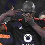 Romelu Lukaku merayakan golnya ke gawang Feyenoord pada 16 Februari 2024
