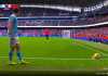 Sepak pojok Man City berujung gol Erling Haaland ke gawang Everton