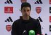 Mikel Arteta dalam konferensi pers Arsenal