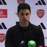 Mikel Arteta dalam konferensi pers Arsenal