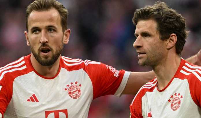 Harry Kane dan Thomas Muller dua pemain Bayern Munchen