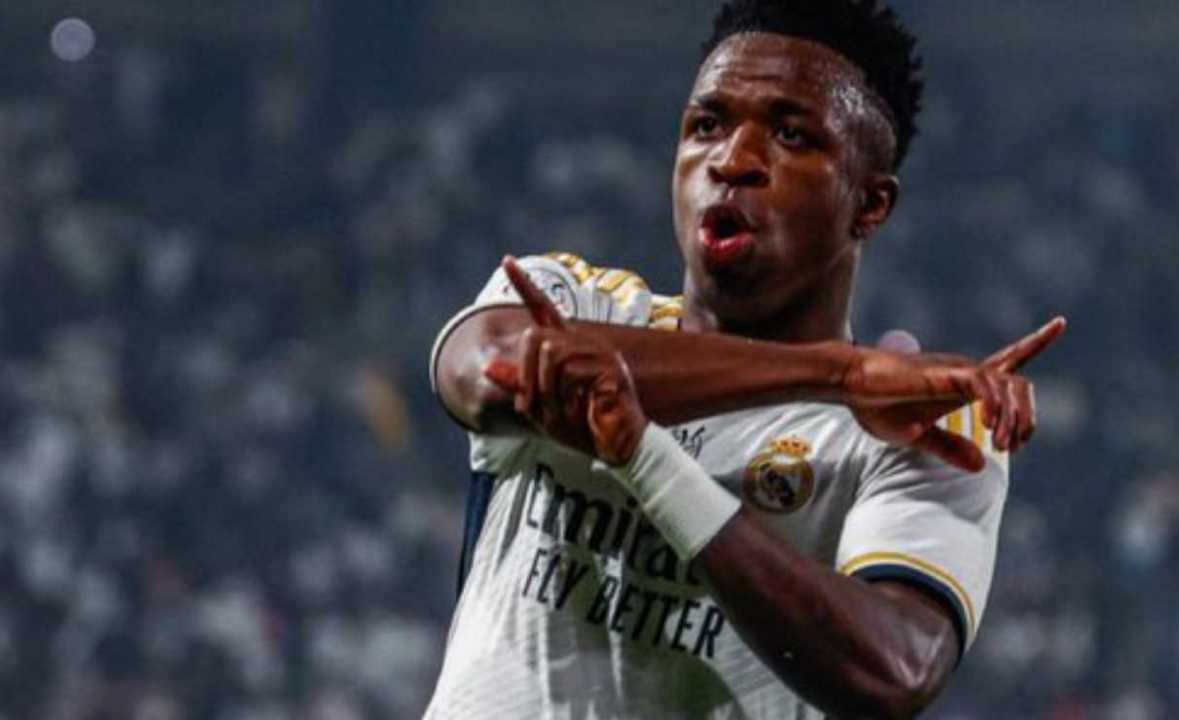 Vinicius Junior cetak dua gol saat pertandingan antara Osasuna vs Real Madrid di Liga Spanyol