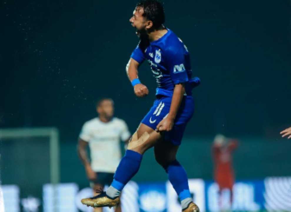 Gian Zola usai mencetak gol pertama PSIS di Laga vs RANS FC