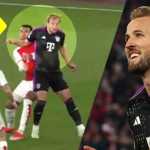 Harry Kane sikut leher Gabriel Magelhaes di pertandingan Arsenal vs Bayern Munchen