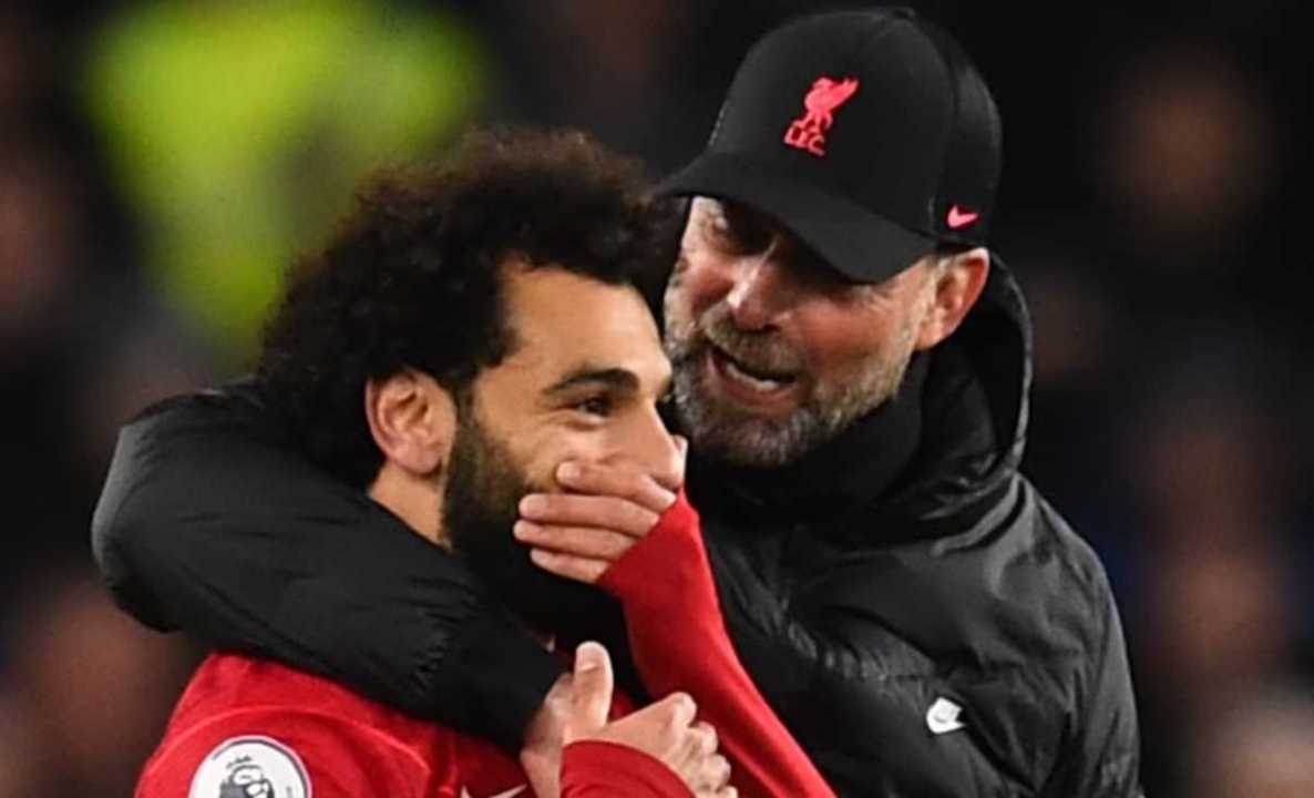 Jurgen Klopp dan Mohamed Salah - Liverpool