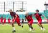 Latihan PSM Makassar Jelang Bertanding di Madura United
