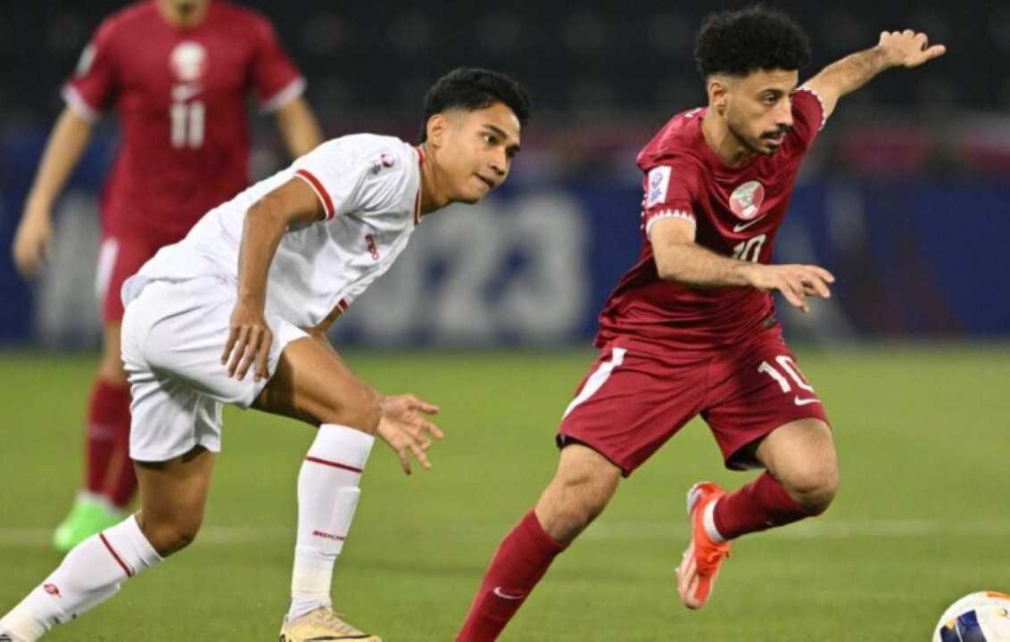 Marselino Ferdinan di Laga Qatar vs Indonesia