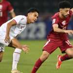 Marselino Ferdinan di Laga Qatar vs Indonesia