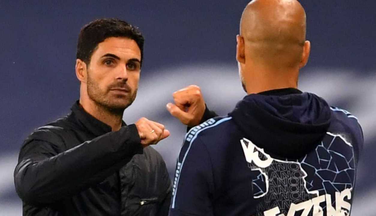 Mikel Arteta dan Pep Guardiola - Liga Inggris