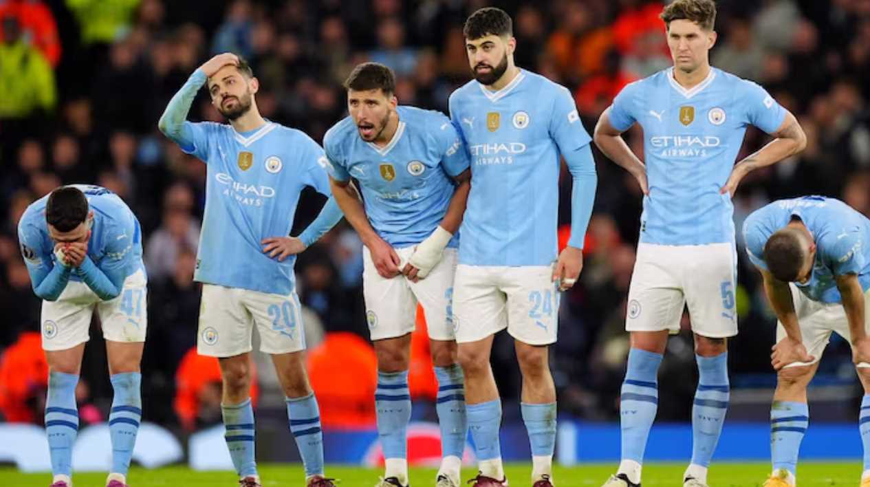 Pemain Manchester City saat kalah adu penalti melawan Real Madrid