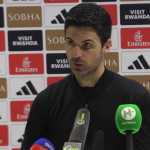 Mikel Arteta dalam konferensi pers Arsenal