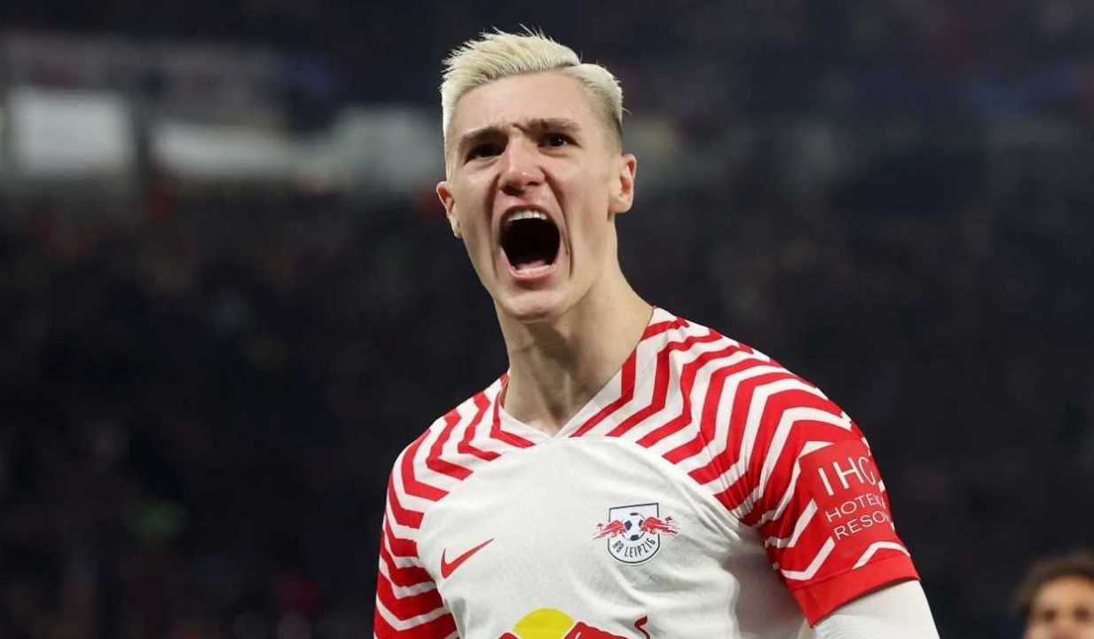 Benjamin Sesko pemain RB Leipzig