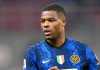 Liga Inggris - Denzel Dumfries pemain Inter taret transfer Manchester United