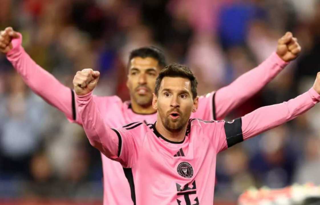 Lionel Messi dan Luis Suarez di laga Inter Miami vs NY Red Bulls