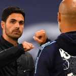 Mikel Arteta dan Pep Guardiola pelatih Arsenal dan Manchester City
