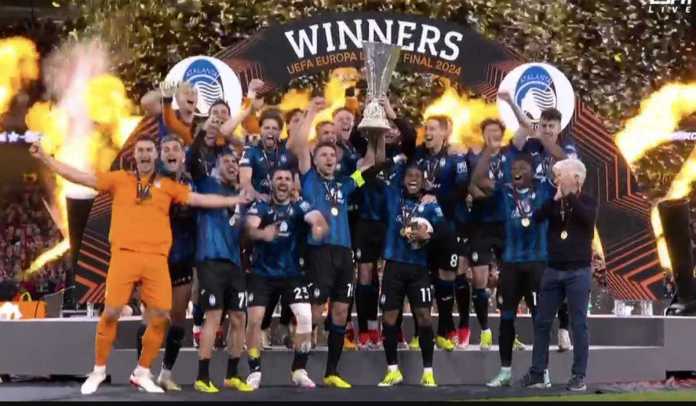 Atalanta rayakan trofi juara Liga Europa