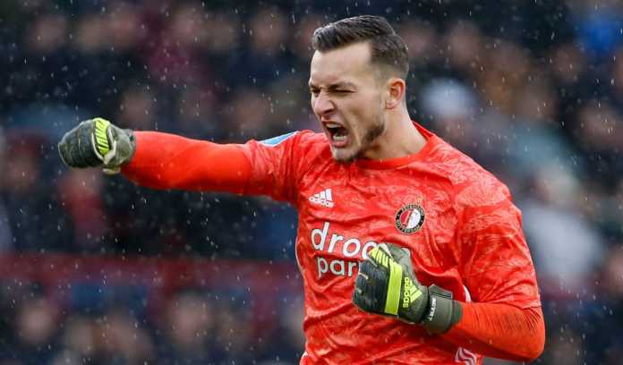 Justin Bijlow pemain Feyenoord incaran Arsenal