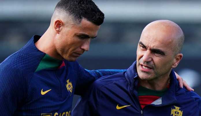 Cristiano Ronaldo dan Roberto Martinez pelatih timnas Portugal