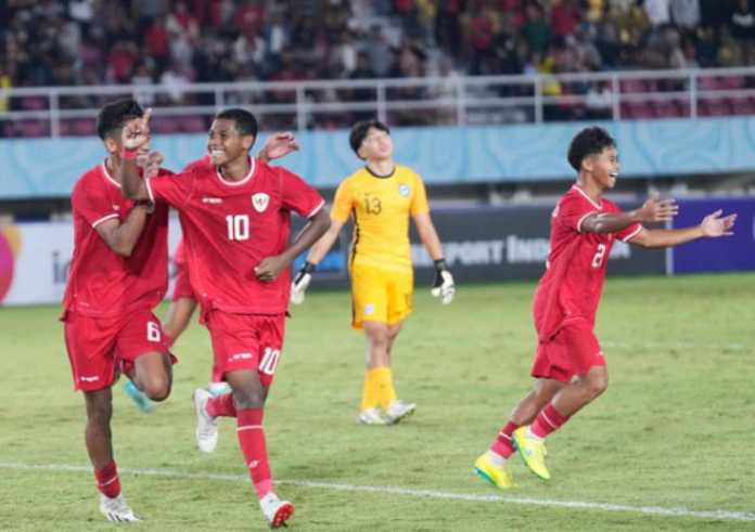 Indonesia U16 saat Menang atas Singapura di laga pertama grup AFF U16