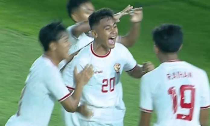 Josh Holong Usai Mencetak Gol untuk Indonesia di Piala AFF U16