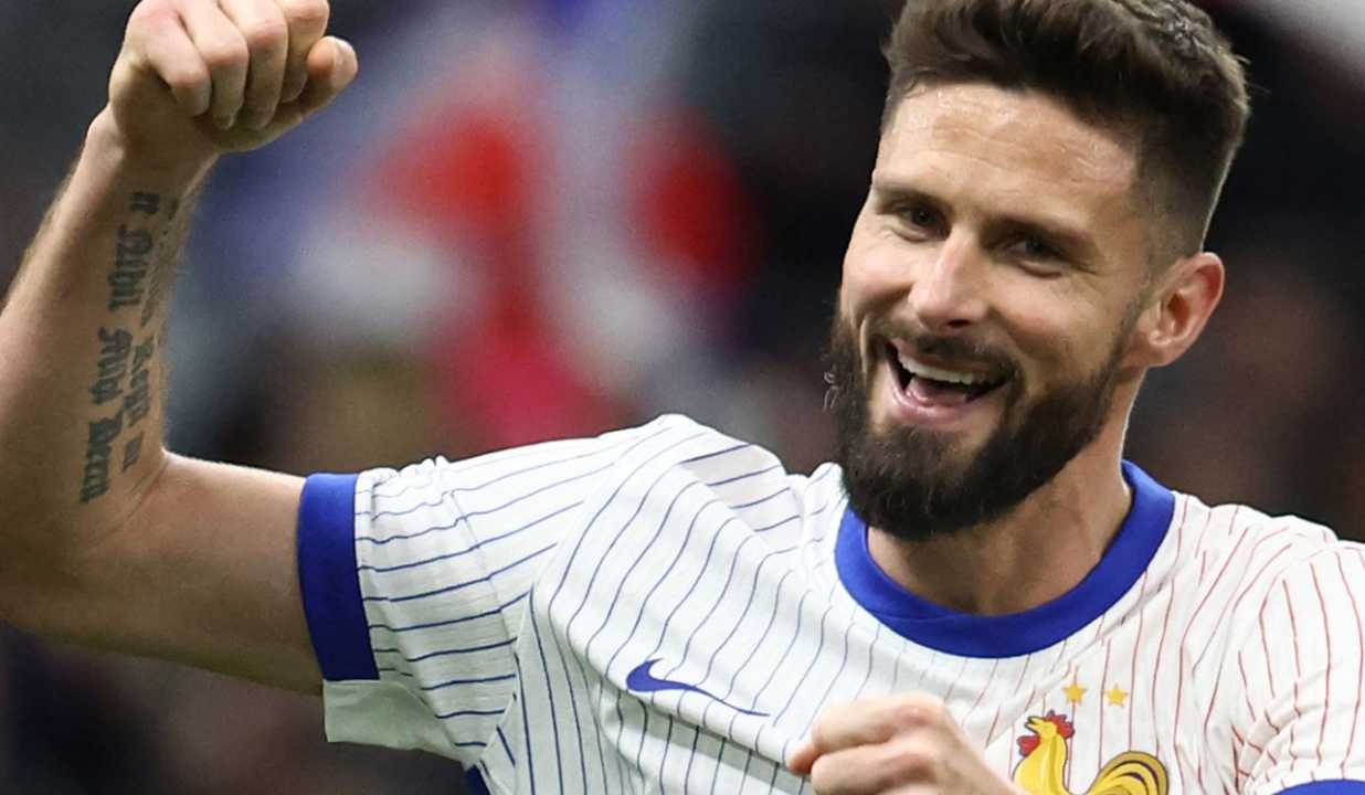 Olivier Giroud di laga terakhir bersama timnas Prancis di tanah air