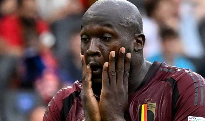 Romelu Lukaku saat gagal mencetak gol di laga antara Belgia vs Soovenia Euro 2024