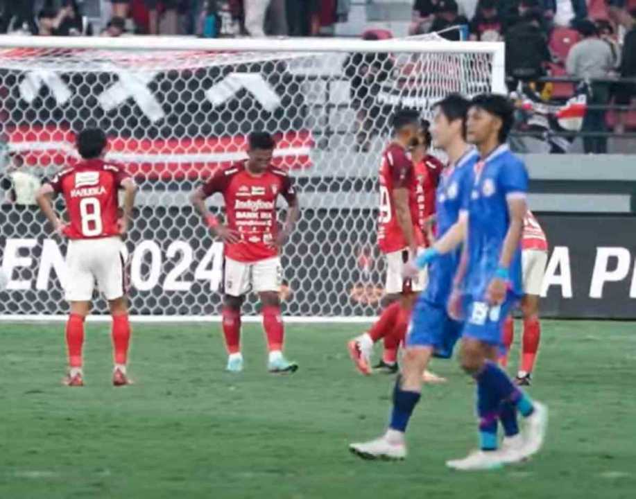 Bali United usai kalah dari Arema FC