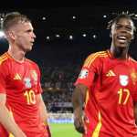 Dani Olmo dan Nico WIlliams saat membela Timnas Spanyol doi Euro 2024