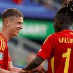Dani Olmo dan Nico Williams saat berduet untuk Spanyol di Euro 2024