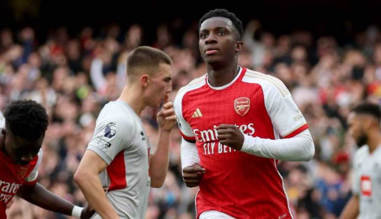 Eddie Nketiah striker Arsenal menarik minat transfer Marseille