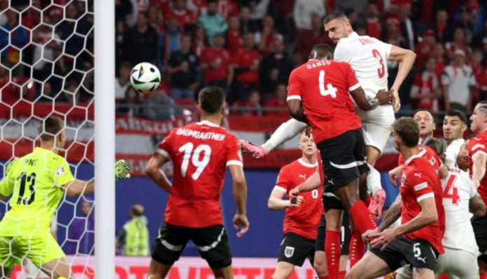 Merih Demiral pemain Turki saat menjebol gawang Austria di Euro 2024