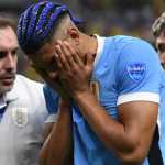 Ronald Araujo Cedera di Laga Uruguay vs Brasil