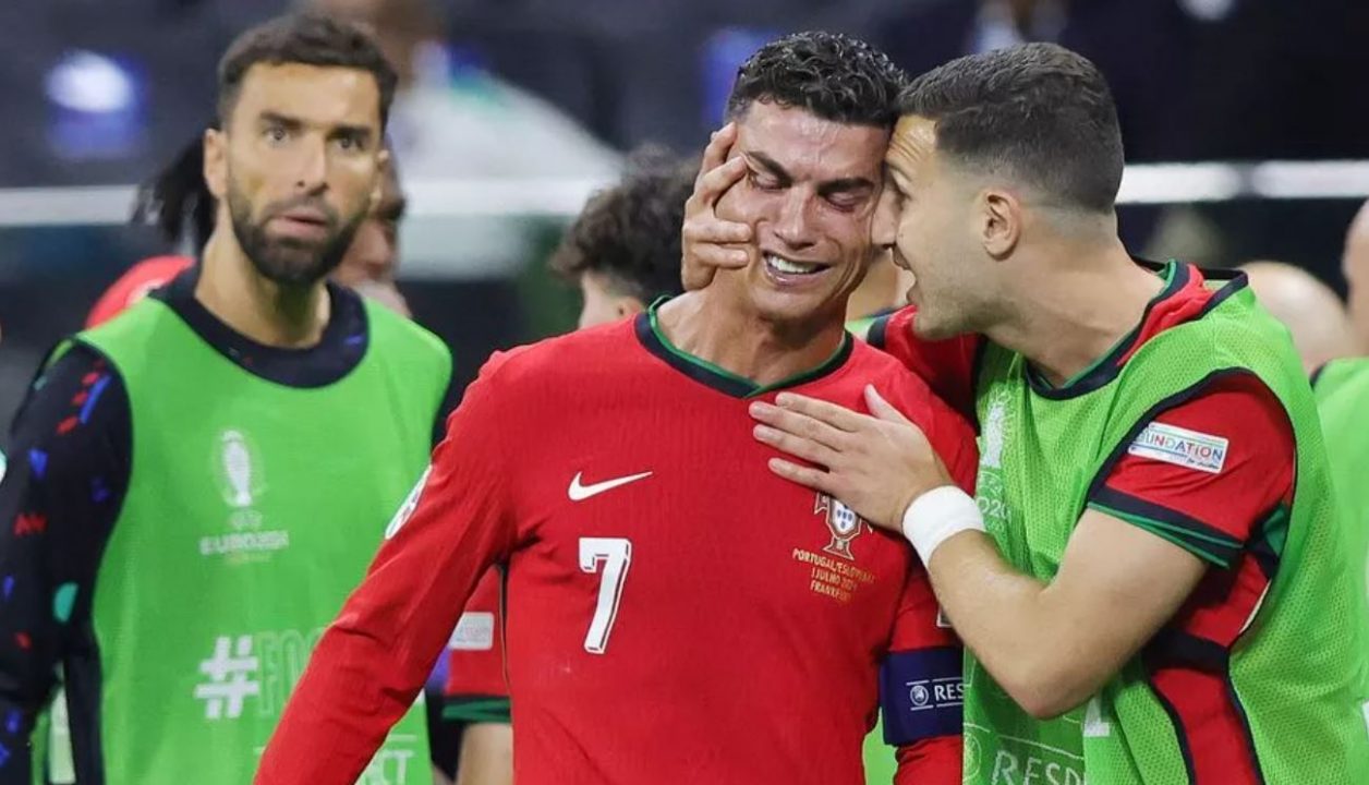 Cristiano Ronaldo saat menangis gagal penalti di Piala Eropa 2024