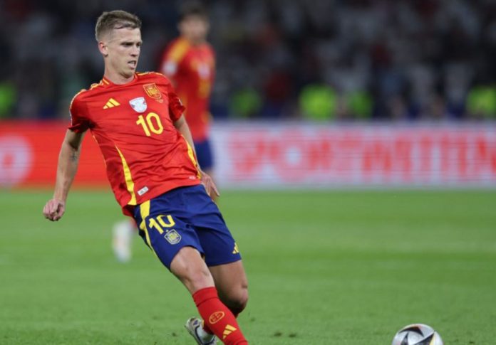 Dani Olmo saat beraksi untuk Timnas Spanyol