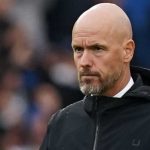 Erik ten Hag di laga Manchester United vs Brighton