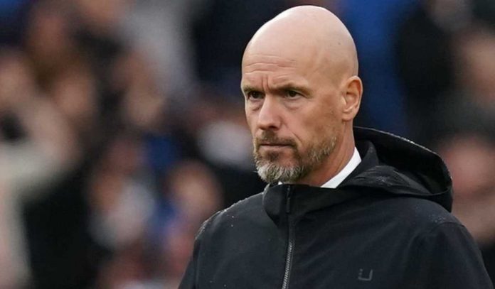 Erik ten Hag di laga Manchester United vs Brighton