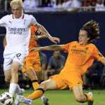 Joan Martinez dalam laga persahabatan Real Madrid vs AC Milan