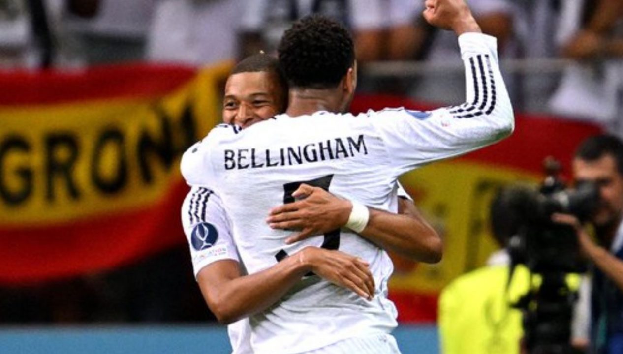 Jude Bellingham dan Kylian Mbappe pemain Real Madrid