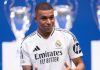 Kylian Mbappe saat diperkenalkan sebagai pemain Real Madrid