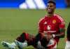 Pemain Manchester United Marcus Rashford cedera di laga pra musim