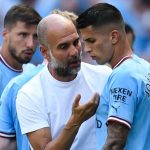 Pep Guardiola pelatih Manchester City bersama Joao Cancelo