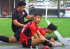 Sesi latihan Persija Jakarta jelang hadapi Barito Putera